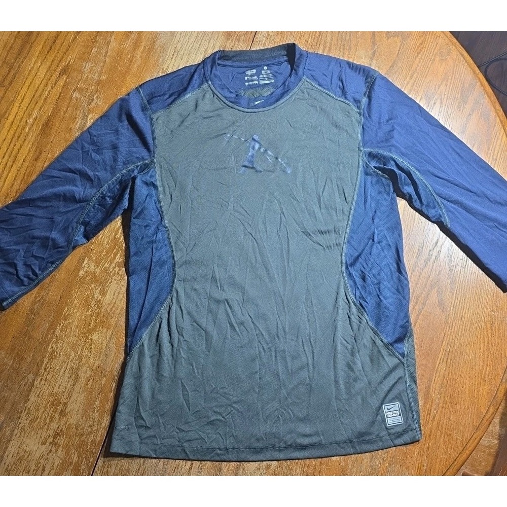Nike Pro Combat Dri-Fit Shirt‎ Mens Size L  Fitted 3/4 Sleeve Stretch Baseball